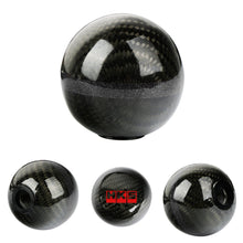 Load image into Gallery viewer, Brand New HKS Universal Real Carbon Fiber Ball Manual MT Gear Shift Shifter Knob W/Black Stripe