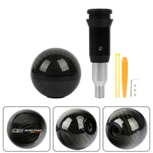 Load image into Gallery viewer, Brand New Mugen Automatic Car Gear Shift Knob Round Ball Shape Black Real Carbon Fiber