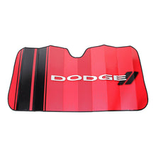 Load image into Gallery viewer, BRAND New Dodge Official Licensed Logo Red Finish Car Truck or SUV Front Windshield Sunshade Compatible Plasticolor