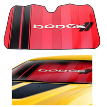 Load image into Gallery viewer, BRAND New Dodge Official Licensed Logo Red Finish Car Truck or SUV Front Windshield Sunshade Compatible Plasticolor