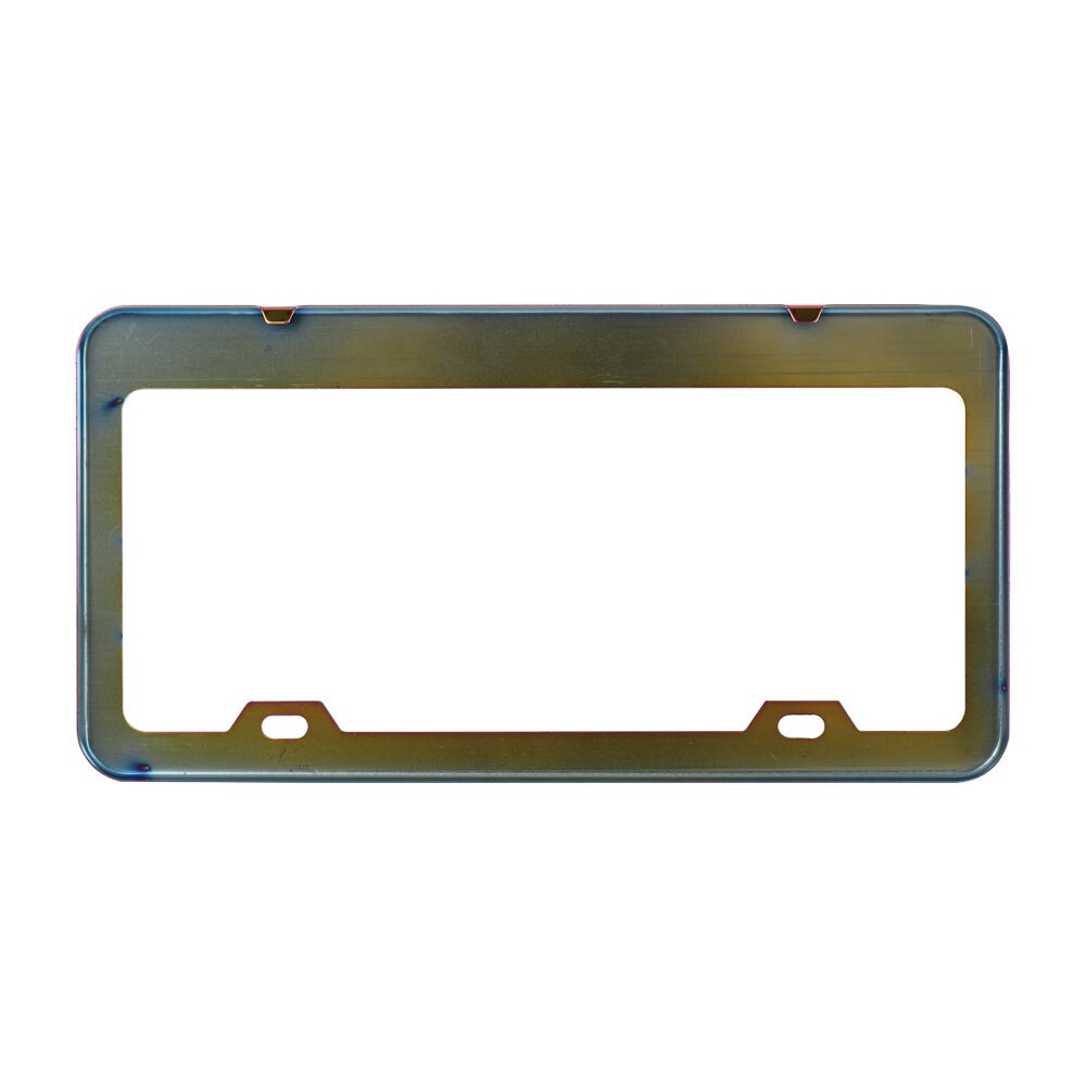 Brand New 1PCS HKS Neo Chrome Stainless Steel License Plate Frame W/ Screw Caps