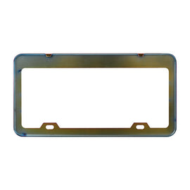 Brand New 1PCS HKS Neo Chrome Stainless Steel License Plate Frame W/ Screw Caps