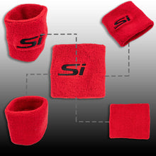 Load image into Gallery viewer, Brand New 2PCS Racing Civic SI Red Car Reservoir Tank Oil Cover Sock Racing Tank Sock