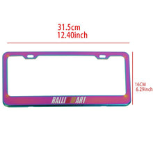 Load image into Gallery viewer, Brand New 1PCS Ralliart Neo Chrome Stainless Steel License Plate Frame W/ Screw Caps
