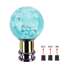 Brand New Universal Jdm Round Ball Crystal Clear Bubble Manual Car Racing Gear Shift Knob Shifter M12 M10 M8
