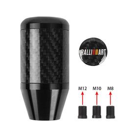 Brand New Universal Ralliart Black Real Carbon Fiber Racing Gear Stick Shift Knob For MT Manual M12 M10 M8