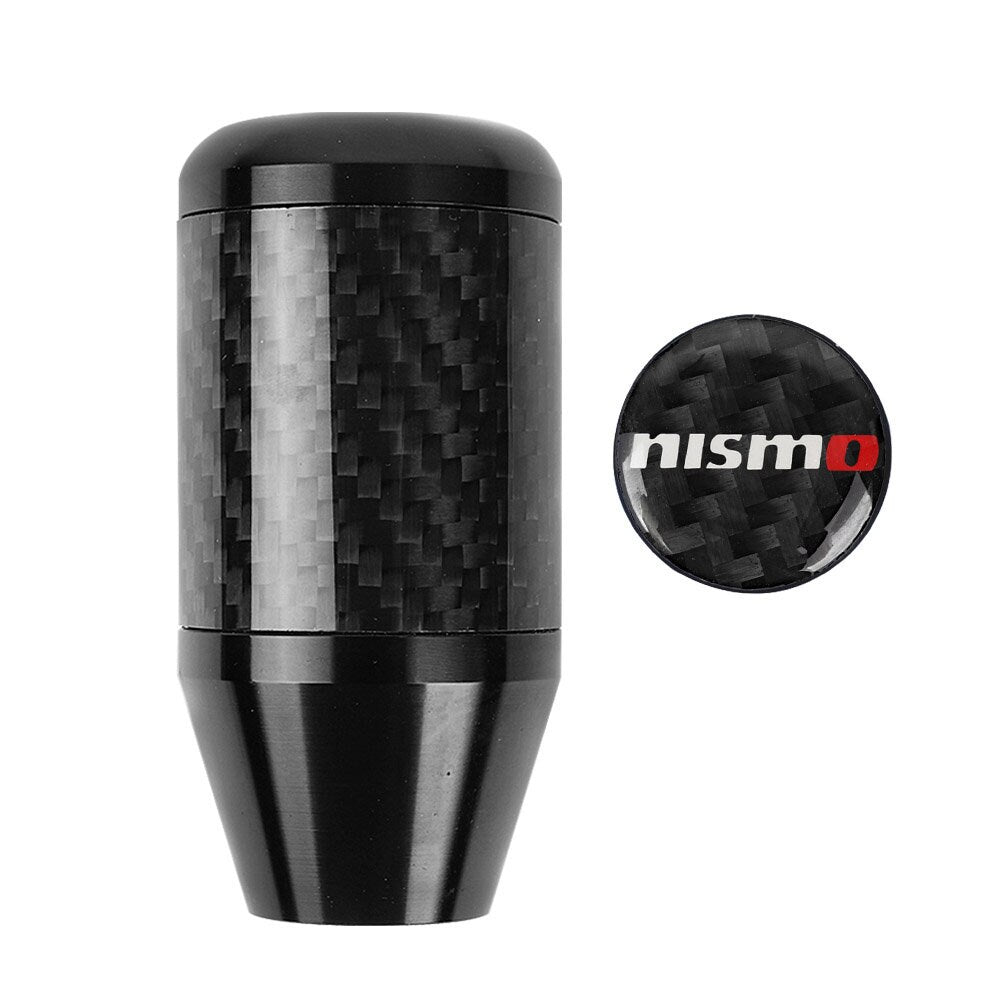 Brand New Universal Nismo Black Real Carbon Fiber Racing Gear Stick Shift Knob For MT Manual M12 M10 M8