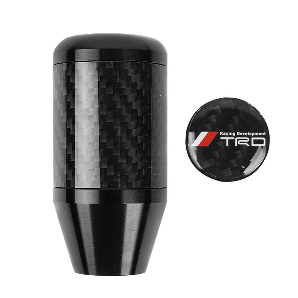 Brand New Universal TRD Black Real Carbon Fiber Racing Gear Stick Shift Knob For MT Manual M12 M10 M8