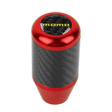 Load image into Gallery viewer, Brand New Universal Momo Red Real Carbon Fiber Racing Gear Stick Shift Knob For MT Manual M12 M10 M8