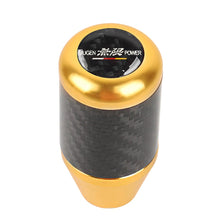 Load image into Gallery viewer, Brand New Universal Mugen Gold Real Carbon Fiber Racing Gear Stick Shift Knob For MT Manual M12 M10 M8