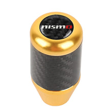 Load image into Gallery viewer, Brand New Universal Nismo Gold Real Carbon Fiber Racing Gear Stick Shift Knob For MT Manual M12 M10 M8
