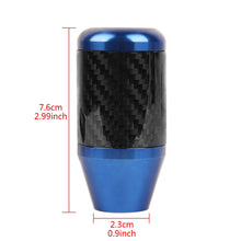 Load image into Gallery viewer, Brand New Universal TRD Blue Real Carbon Fiber Racing Gear Stick Shift Knob For MT Manual M12 M10 M8