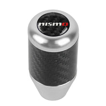 Load image into Gallery viewer, Brand New Universal Nismo Silver Real Carbon Fiber Racing Gear Stick Shift Knob For MT Manual M12 M10 M8