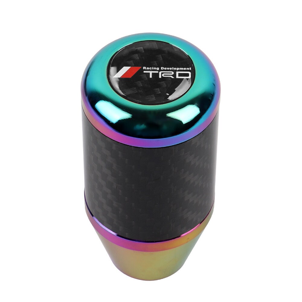 Brand New Universal TRD Neo-Chrome Real Carbon Fiber Racing Gear Stick Shift Knob For MT Manual M12 M10 M8