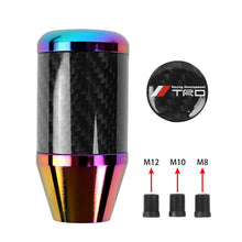 Load image into Gallery viewer, Brand New Universal TRD Neo-Chrome Real Carbon Fiber Racing Gear Stick Shift Knob For MT Manual M12 M10 M8