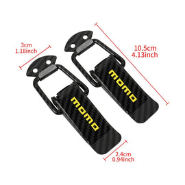 Brand New Universal Momo Carbon Fiber Car Bumper Trunk Fender Hatch Lids Quick Release Fastener