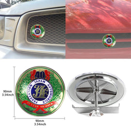 Brand New Universal Japan Automobile Federation JDM JAF 40th Anniversary Emblem Badge For Toyota Front Grille