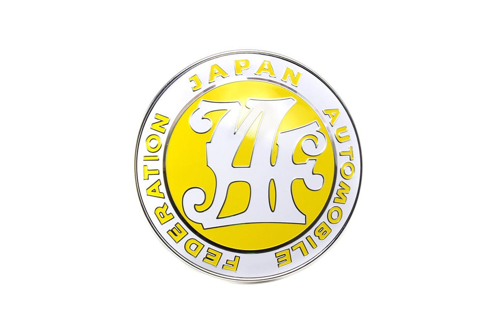 Brand New Universal Japan Automobile Federation JDM JAF Yellow Emblem Badge For Toyota Front Grille