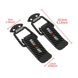 Brand New Universal Ralliart Carbon Fiber Car Bumper Trunk Fender Hatch Lids Quick Release Fastener