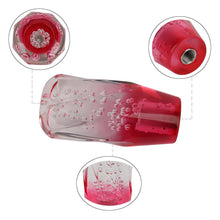 Load image into Gallery viewer, Brand New Universal 10CM VIP 100mm Transparent Manual Clear / Red Twist Crystal Bubble Racing Gear Shift Knob