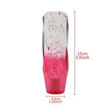 Load image into Gallery viewer, Brand New Universal 15CM VIP 100mm Transparent Manual Clear / Red Twist Crystal Bubble Racing Gear Shift Knob