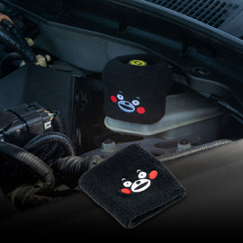 Brand New 1PCS Racing Black Kumamon Car Reservoir Tank Oil Cover Sock Racing Tank Sock