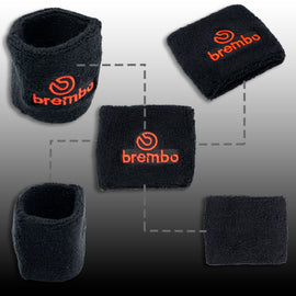 Brand New 2PCS Racing Brembo Black Car Reservoir Tank Oil Cover Sock Racing Tank Sock