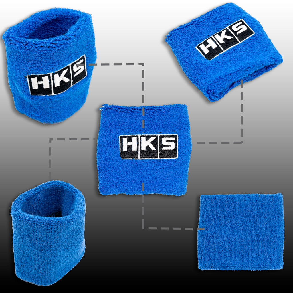 Brand New 1PCS Racing HKS Blue Car Reservoir Tank Oil Cover Sock Racing Tank Sock