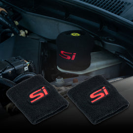 Brand New 2PCS Racing Civic SI Black Car Reservoir Tank Oil Cover Sock Racing Tank Sock