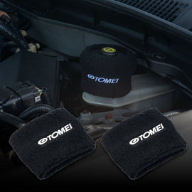 Brand New 2PCS Racing Tomei Black Car Reservoir Tank Oil Cover Sock Racing Tank Sock