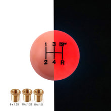 Load image into Gallery viewer, Brand New Universal 5 Speed Fuckin&#39; Fast Round Glow in The Dark Red Ball Gear Shift Knob Lever M8 M10 M12 Thread