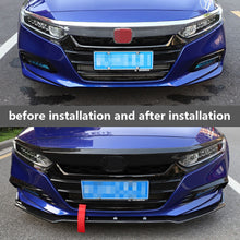 Load image into Gallery viewer, Brand New 3PCS 2018-2020 Honda Accord 4DR Carbon Fiber Look Front Body Bumper LIP Kit