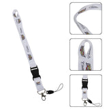 Brand New Jdm Cadillac Racing White Double Sided Printed NYLON Lanyard Neck Strap KeyChain Quick Release
