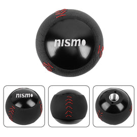 Brand New Nismo Leather Black Round Ball Shift Knob Manual Car Racing Gear Shifter M12x1.25