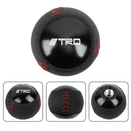 Brand New TRD Leather Black Round Ball Shift Knob Manual Car Racing Gear Shifter M12x1.25
