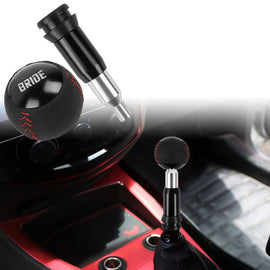 Brand New Bride Leather Black Round Ball Shift Knob Automatic Car Racing Gear Shifter