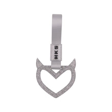 Load image into Gallery viewer, Brand New Devil HKS Demon Heart Silver JDM TSURIKAWA Ring Subway Train Bus Handle Strap Charm Drift