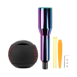 Brand New Universal TRD Black Leather Ball Manual Gear Stick Shift Knob Lever Shifter Long