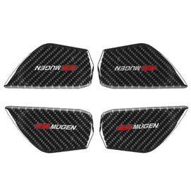 Brand New 4PCS Real Carbon Fiber MUGEN Inner Door Handle Bowl Cover Trim For Honda Civic 2016-2021