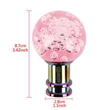 Load image into Gallery viewer, Brand New Mugen Universal Jdm Round Ball Crystal Pink Bubble Manual Car Racing Gear Shift Knob Shifter M12 M10 M8