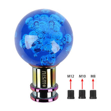 Load image into Gallery viewer, Brand New Nismo Universal Jdm Round Ball Crystal Blue Bubble Manual Car Racing Gear Shift Knob Shifter M12 M10 M8