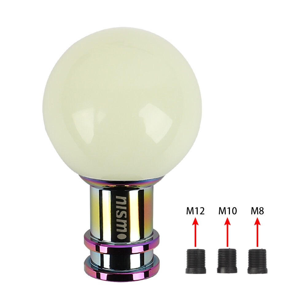 Brand New Nismo Universal Jdm Round Ball Glow in the Dark Green Manual Car Racing Gear Shift Knob Shifter M12 M10 M8