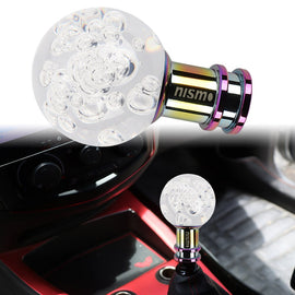 Brand New Nismo Universal Jdm Round Ball Crystal Clear Bubble Manual Car Racing Gear Shift Knob Shifter M12 M10 M8