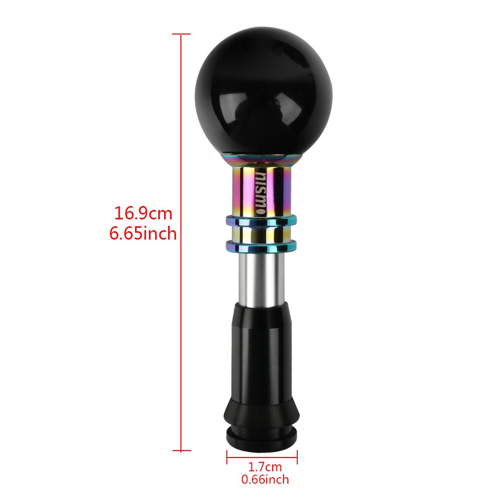 Brand New Universal Jdm Nismo Round Ball Black Automatic Car Racing Gear Shift Knob Shifter M12 M10 M8