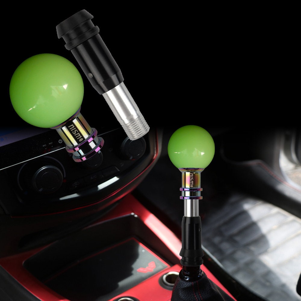 Brand New Universal Jdm Nismo Round Ball Glow in Dark Green Automatic Car Racing Gear Shift Knob Shifter M12 M10 M8