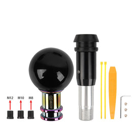 Brand New Universal Jdm Mugen Round Ball Black Automatic Car Racing Gear Shift Knob Shifter M12 M10 M8