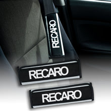 Load image into Gallery viewer, BRAND NEW 2PCS RECARO Silver / Black  Car Seat Belt Cover Pads Shoulder Pad Cushion