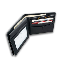 Brand New Men's Carbon Fiber Leather Bifold Credit Card ID Holder Wallet US