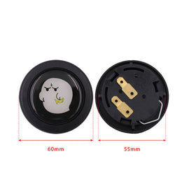 Brand New Universal Anime ghost Hentai Car Horn Button Black Steering Wheel Center Cap