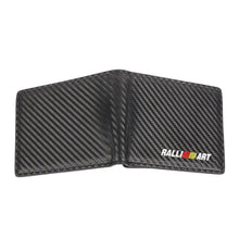 Load image into Gallery viewer, Brand New Ralliart Men&#39;s Carbon Fiber Leather Bifold Credit Card ID Holder Wallet US